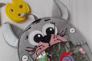 Робота Іграшка іскалка сіре мишеня. Символ 2020года. Рік миші.