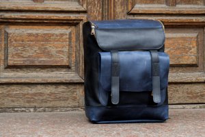 Городской кожаный рюкзак. Рюкзак для путешествий - Описание