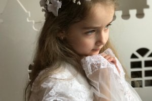 Вінок білий на перше причастя.Вінок білий для нареченої. - Опис