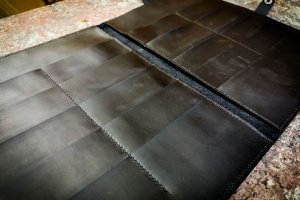 Шкіряна папка для морських документів з портретом - Опис