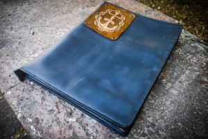 Шкіряна папка для морських документів на блискавці - Опис