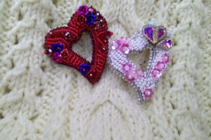 Набір брош '' Ніжне та Палке ''  - Опис