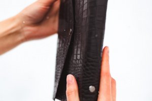 Блокнот зі шкіри, total black - Опис