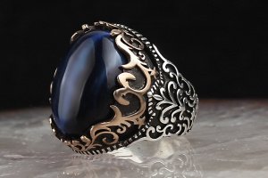 Серебряное кольцо мужское с гравировкой инициалы под заказ - Описание