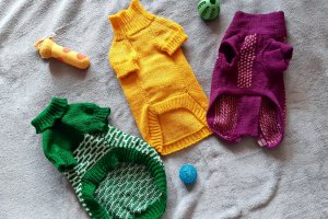 Вязаные вещи для домашних любимцев  - Описание