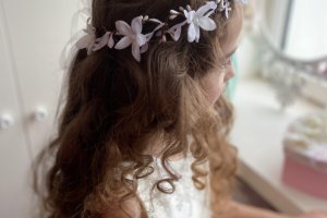 Венок белый бохо для первого причастя.Винок для невесты - Описание