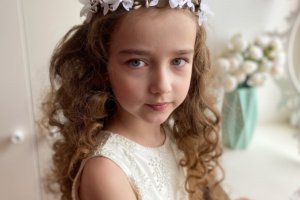 Венок белый бохо для первого причастя.Винок для невесты - Описание