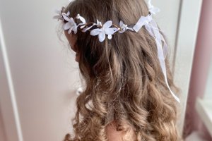 Венок белый бохо для первого причастя.Винок для невесты - Описание