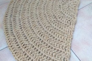 Килимок придверний. Джут. Ручна робота. - Опис