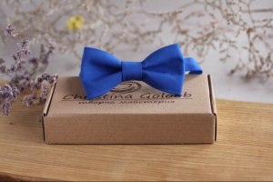 Краватка-метелик яскраво-синя   "Волошкова"