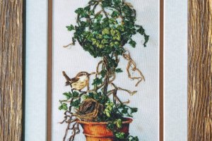 Картина лентами Плющ