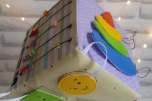 Розвиваючий м'який кубик з фетру. Для наймолодших