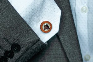 Запонки чоловічі, дерев'яні - Опис