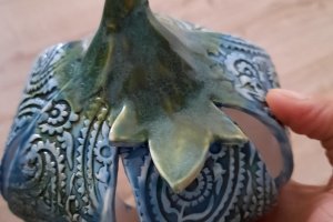 Гарбузик  керамічний голубий - Опис