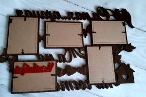 Фоторамка "Самая лучшая Мама на свете" 68х42см , на 5 фото - Описание