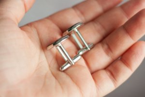Запонки из нержавеющей стали, ручная работа - Описание