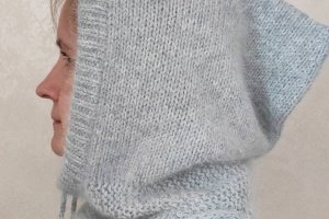 Робота Капор з пуху норки сірий