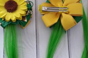 Бантики ромашками і пасмами - Опис