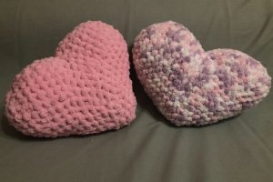 Работа Сердце, подушка из плюша
