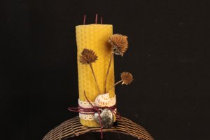 Свечи из вощины, свечи воск с декором - Описание