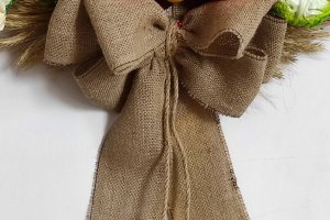 Український вінок ручної роботи на стіну, двері. Подарунок  - Опис