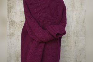 Свитер жемчужной резинкой - Описание