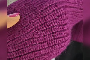 Свитер жемчужной резинкой - Описание