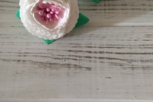 Работа Пионы с фоамирану на резинке