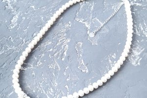 Колье из натурального жемчуга и жемчужиной Майорка - Описание