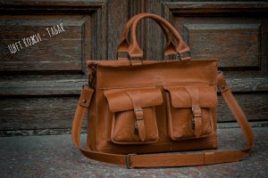 Шкіряний чоловічий діловий портфель .. Шкіряна сумка - Опис
