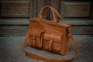 Шкіряний чоловічий діловий портфель .. Шкіряна сумка - Опис