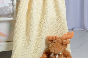 Дитячий в'язаний плед ручної роботи. 85х95см. - Опис