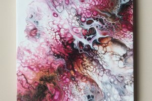 Работа Картина в технике Fluid Art, жидкий акрил