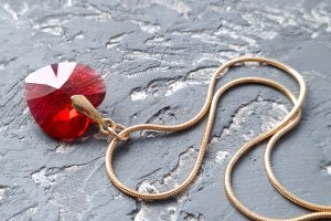 Swarovski та позолота кулон на ланцюжку серце Scarlet