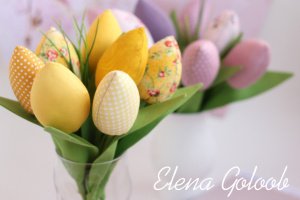 Желтые тюльпаны Тильда - Описание