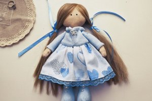 Tilda_Blue - Лялька ручної роботи - Опис