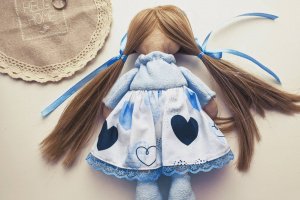 Tilda_Blue - Лялька ручної роботи - Опис