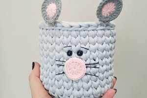 Трикотажний кошик "Мишеня", 1 шт - Опис
