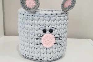 Трикотажний кошик "Мишеня", 1 шт - Опис