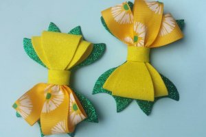 Весенние бантики для девочек - Описание