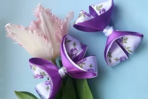 Весенние бантики для девочек - Описание