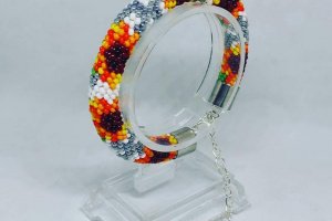 Браслет - жгут "Подсолнухи" - Описание