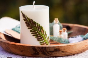 Ароматизированная свеча с горной папоротник - Описание