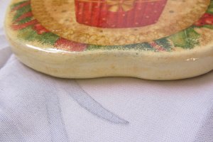 Доска разделочная яблочко Новогодняя Декупаж - Описание