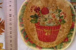 Доска разделочная яблочко Новогодняя Декупаж - Описание