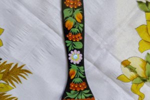Лопатка дерев'яна Петриківський розпис - Опис