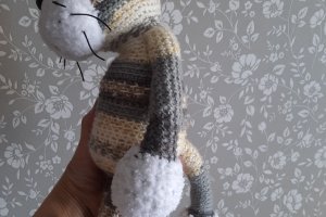 Вязаная игрушка амигуруми Грустный Кот. - Описание