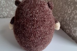 Вязаная игрушка амигуруми кот Сытый Пончик. - Описание