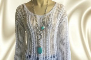 Коротка ажурна літньо-весняна кофточка з 100% бавовни - Опис