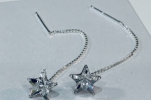 Срібні сережки-протяжки « Star»